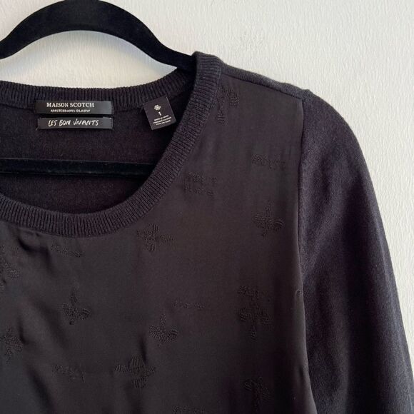 Scotch and Soda Maison Scotch Women’s 1 Small Black Pullover Knit Sweater - Picture 3 of 13